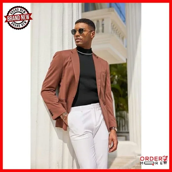 Men's Mock Turtleneck Sweater Short Sleeve Ribbed Knit Pullover
